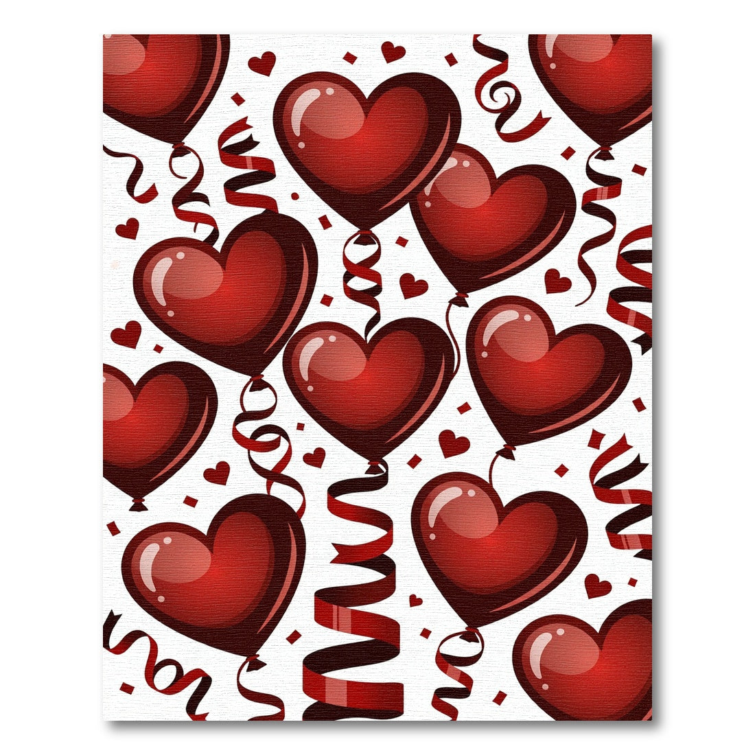 Crimson Heart Balloons Celebration Rug