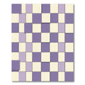 Lavender Cream Checked Illusion Rug