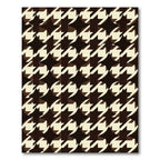 Classic Houndstooth Starburst Pattern Rug