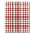 Classic Red and Cream Plaid Tartan Rug