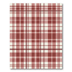 Classic Red and Cream Plaid Tartan Rug