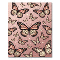 Whimsical Blush Pink Butterfly Garden Rug