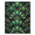 Emerald Green Peacock Feather Fan Rug