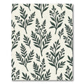 Dark Green Botanical Branch Arrangement Rug