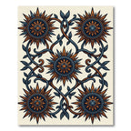 Ornate Sunburst Vine Medallion Rug