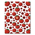 Red Tomato Circles Scattered Pattern Rug