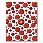 Red Tomato Circles Scattered Pattern Rug