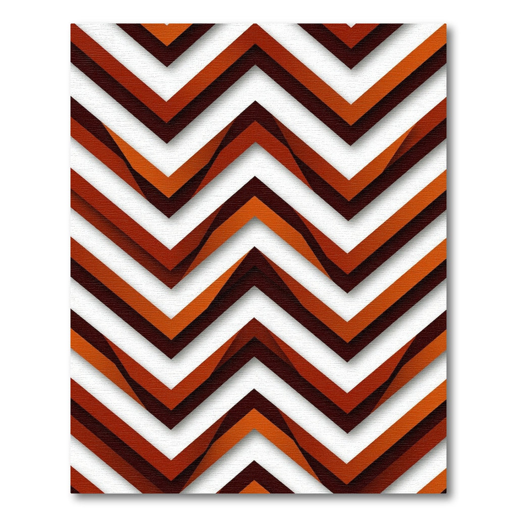 Terracotta Chevron Layers Rug