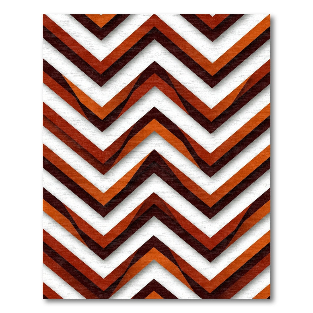 Terracotta Chevron Layers Rug