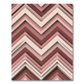Blush and Terracotta Chevron Layered Rug