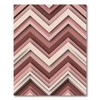 Blush and Terracotta Chevron Layered Rug