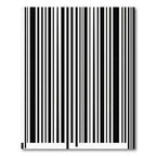 Minimalist Vertical Black and White Stripe Rug