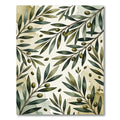 Green Olive Branch Watercolor Botanical Rug