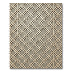 Elegant Champagne Ornate Trellis Lattice Rug