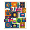 Vibrant Sun Lotus Peacock Mandala Rug