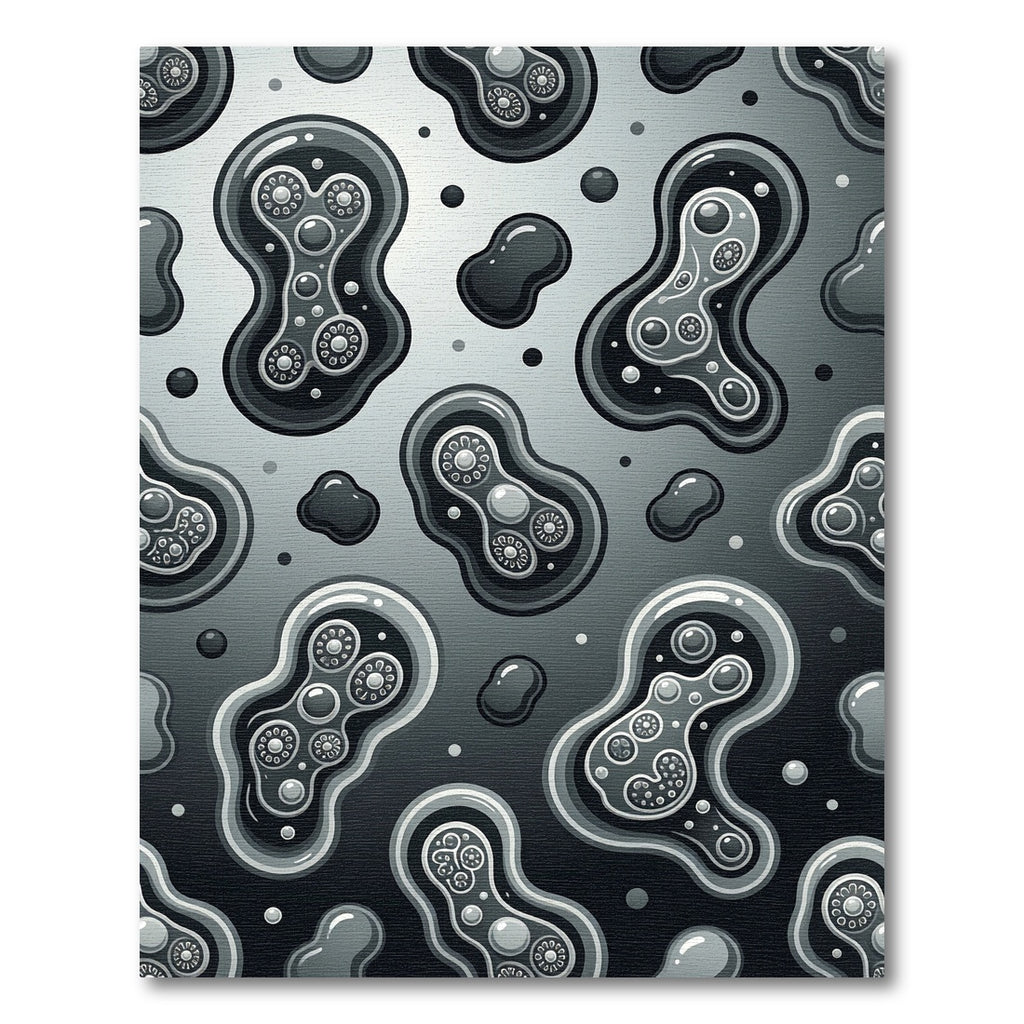 Grayscale Biological Amorphous Forms Rug