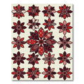Crimson Floral Medallion Patchwork Rug