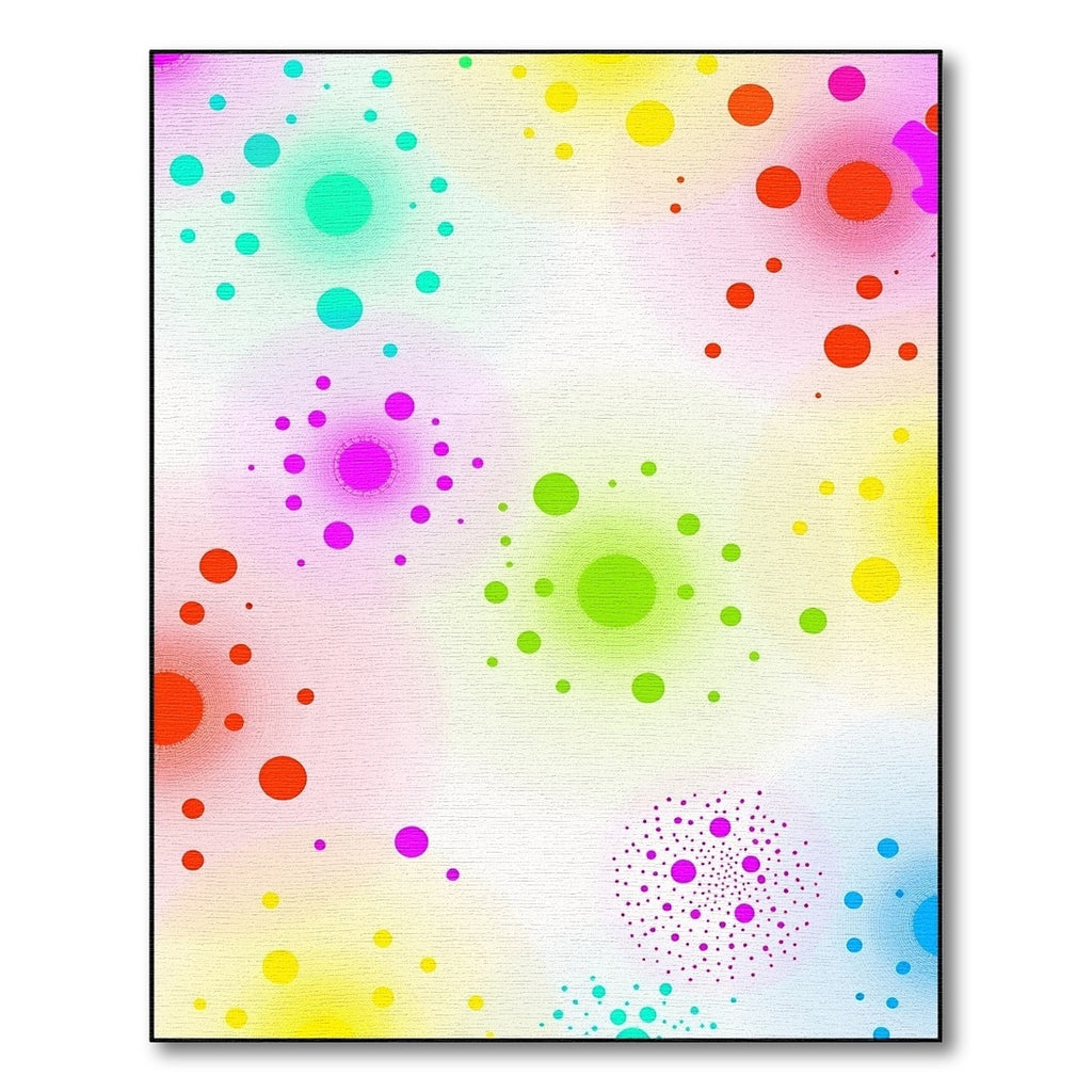 Vivid Abstract Bubble Burst Composition Rug