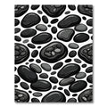 Smooth Black Pebble Scatter Rug