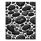 Smooth Black Pebble Scatter Rug