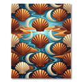 Amber Scallops Crescent Moon Ocean Rug