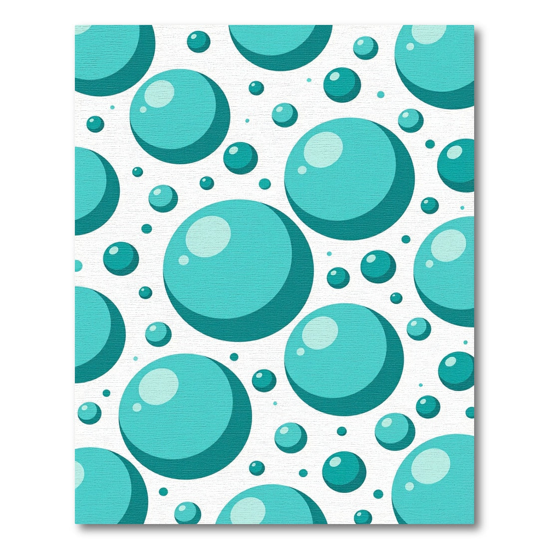 Aqua Orb Collage Rug