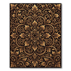 Antique Gold Acanthus Scrollwork Rug