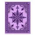 Purple Floral Medallion Frame Rug