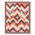 Terracotta Pink Abstract Chevron Tie-Dye Rug