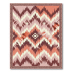 Terracotta Pink Abstract Chevron Tie-Dye Rug