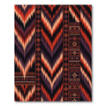 Crimson Amber Tribal Chevron Rug