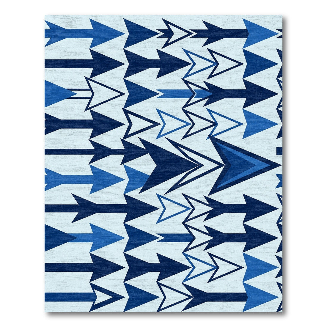 Navy Blue Arrow Stream Rug