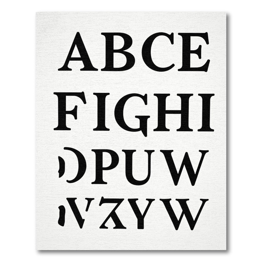 Classic Serif Alphabet Typographic Composition Rug