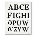 Classic Serif Alphabet Typographic Composition Rug