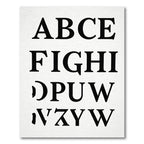 Classic Serif Alphabet Typographic Composition Rug