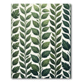 Green Leaf Vine Vertical Repeat Rug