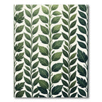 Green Leaf Vine Vertical Repeat Rug