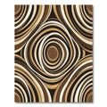 Earthy Swirls Abstract Circles Rug