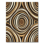 Earthy Swirls Abstract Circles Rug