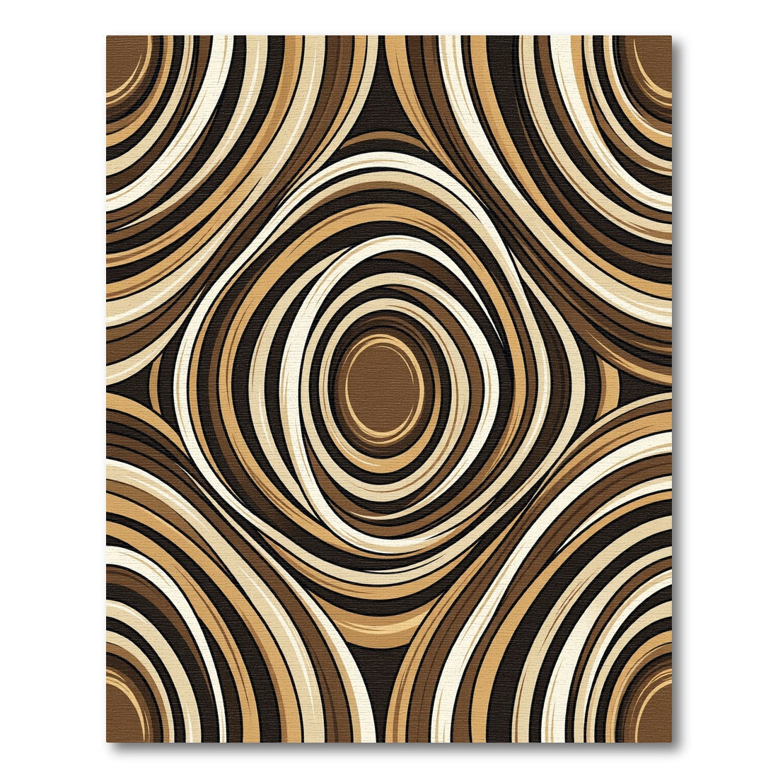 Earthy Swirls Abstract Circles Rug