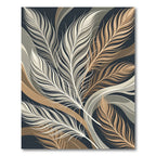 Feather Swirl Abstract Neutral Tone Rug