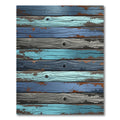 Weathered Blue Gray Distressed Plank Rug