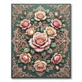 Romantic Rose Lace Medallion Rug