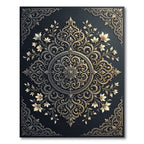 Ornate Scrollwork Floral Medallion Rug