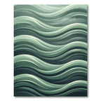Serene Sage Green Wavy Abstract Flow Rug