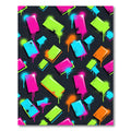 Vibrant Neon Graffiti Abstract Shape Rug