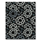 Monochromatic Gray Abstract Dots Rug