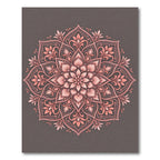 Coral Pink Mandala Floral Bloom Rug