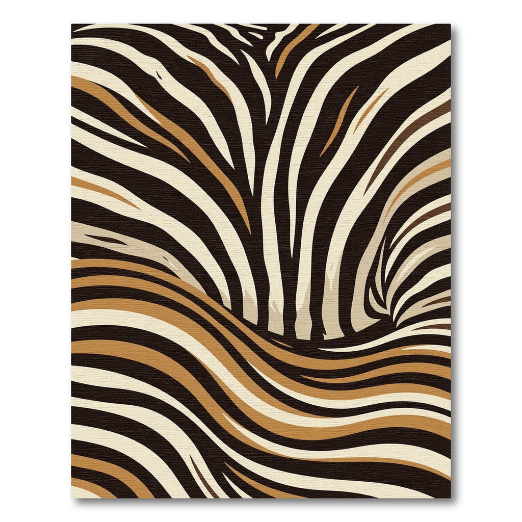 Abstract Earthy Tone Zebra Vortex Rug