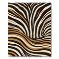 Abstract Earthy Tone Zebra Vortex Rug